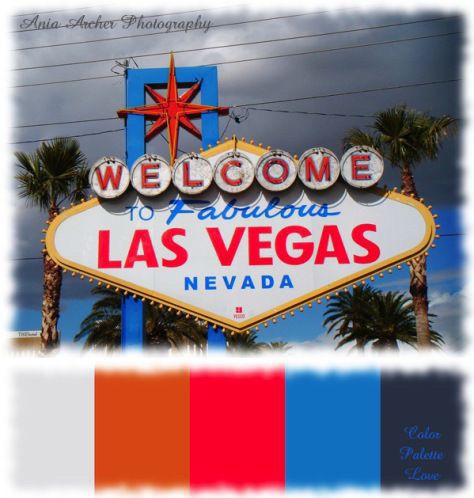 Vegas Color Palette, Vegas Pics, Blog Color Palette, Vegas Theme, Las Vegas Sign, Vegas Sign, Color Palette Bright, Vegas Casino, Casino Night