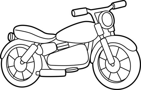 Motorbike Drawing, Motorcycle Clipart, Travel Theme Classroom, Kids Motorcycle, Kid Coloring Page, Motorcycle Pictures, Kids Vector, Motorcycle Art, Canvas Gift