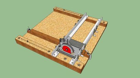 Circular Saw Cross-cut Jig - by SebringDon @ LumberJocks.com ~ woodworking community Circular Saw Jig, Best Circular Saw, Diy Table Saw, Skill Saw, Tool Bench, Homemade Tools, Woodworking Jigs, Woodworking Wood, Circular Saw