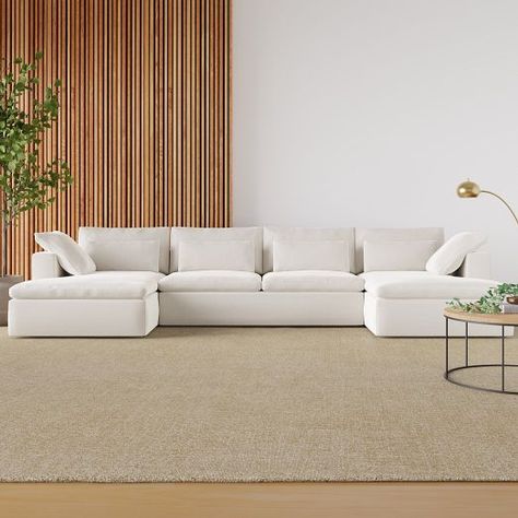 U-Shaped Sectional Sectionals | West Elm West Elm Living Room, Comfortable Sectional, Double Chaise Sectional, U Shaped Sofa, Modern Sofa Sectional, U Shaped Sectional, Double Chaise, Sectional Sofa Couch, Modular Sectional Sofa