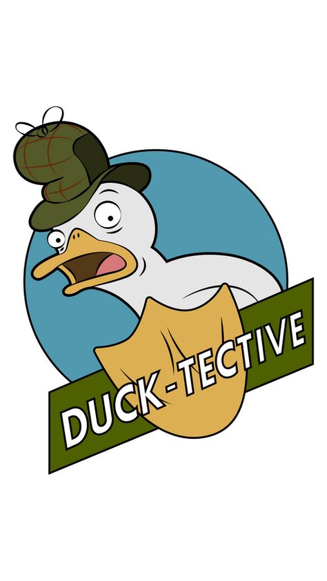 Duck-tective is Mabel and Dipper's favorite show about a detective duck that solves crimes very similar to Sherlock Holmes. The cartoon Gravity Falls sticker with Duck-tective!. Ducktective Gravity Falls, Gravity Falls Merch, Gravity Falls Painting, Duck Detective, Gravity Falls Poster, Gravity Falls Journal, Gravity Fall, Desenhos Gravity Falls, Fall Art Projects