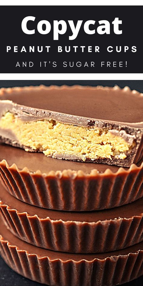 Sugar Free Candy Recipes, Peanut Butter Cups Recipe, Low Carb Candy, Sugar Free Peanut Butter, Sugar Free Baking, Sugar Free Recipes Desserts, Sugar Free Treats, Low Carb Peanut Butter, Keto Candy