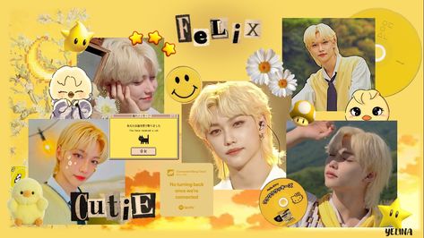 A beautiful pc wallpaper of Felix made by me :) Pc Desktop Wallpaper, Kids Computer, Wallpaper Notebook, Kpop Iphone Wallpaper, Laptop Wallpaper Desktop Wallpapers, Cute Wallpapers For Ipad, Cute Laptop Wallpaper, Ipad Kids, Kids Background