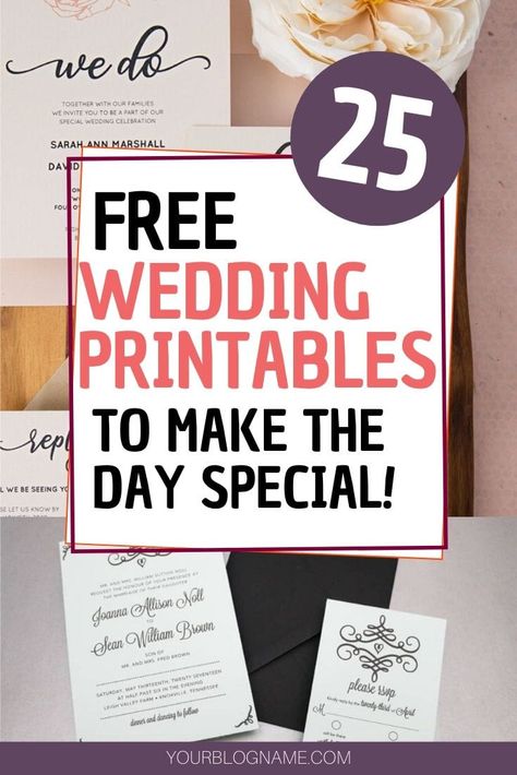 Wedding Free Printables, Diy Wedding Invitations Ideas, Wedding Invitations Templates Free, Free Printable Wedding Invitation Templates, Pinterest Wedding Invitations, Printable Wedding Games, Best Wedding Fonts, Invitation Card Design Templates, Make Your Own Wedding Invitations