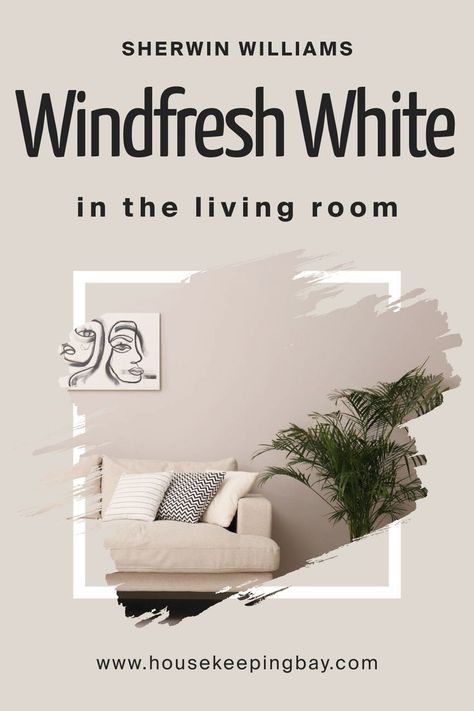 Windfresh White SW 7628 in the Living Room by Sherwin-Williams Sw Windfresh White, Sherwin Williams Shiitake, Windfresh White, Sherman Williams Paint, Lake House Paint Colors, Sherwin Williams White, Monochromatic Room, White Washed Oak, Beige Living Rooms