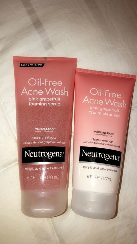 Neutrogena Oil Free Acne Wash, Pink Selfcare, Oil Free Acne Wash, Dyed Hair Care, Cerave Skincare, Neutrogena Oil, Homemade Body Care, Acne Free Skin, Skin Care And Makeup