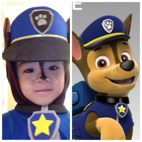 Paw Patrol, Chase costume Chase Paw Patrol Costume, Paw Patrol Halloween Costume, Chase Costume, Paw Patrol Costume, Paw Patrol Chase, Halloween Costumes 2016, Kids Face Paint, Chase Paw Patrol, Paw Patrol Party