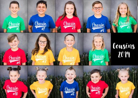 Cousin Pictures, Cousins Shirts, Cousin Shirts, Cousin Camp, Santa Pajamas, Silhouette Cameo Vinyl, Family Reunion Shirts, Reunion Shirts, Cousin Crew