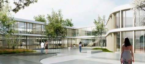 Henning Larsen Architects wins competition of New Mental Health Building at Bispebjerg Hospital City Parks Design, Rehabilitation Center Architecture, Health Architecture, Mental Health Plan, Health Care Center, Mental Health Clinic, Henning Larsen, Architecture Community, Win Competitions