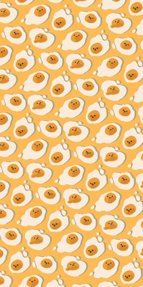 Egg Wallpaper Aesthetic, Cute Egg Wallpaper, Food Phone Wallpaper, Planner Backgrounds, Egg Wallpaper, Pampered Chef Party Images, Yellow Icon, Egg Bread, Funny Eggs