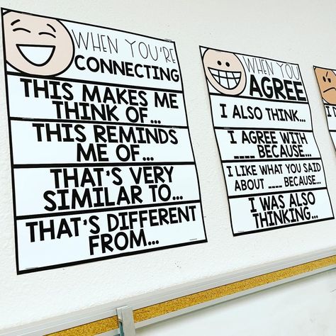 Elizabeth Ingram on Instagram: “These accountable talk posters are one of the only year-round things that I have on my walls. They are a huge help for all of my students,…” Accountable Talk Anchor Chart, Accountable Talk Posters, American Reading Company, Academic Conversations, Third Grade Ela, Teaching 4th Grade, Accountable Talk, Collaborative Classroom, Teaching 6th Grade