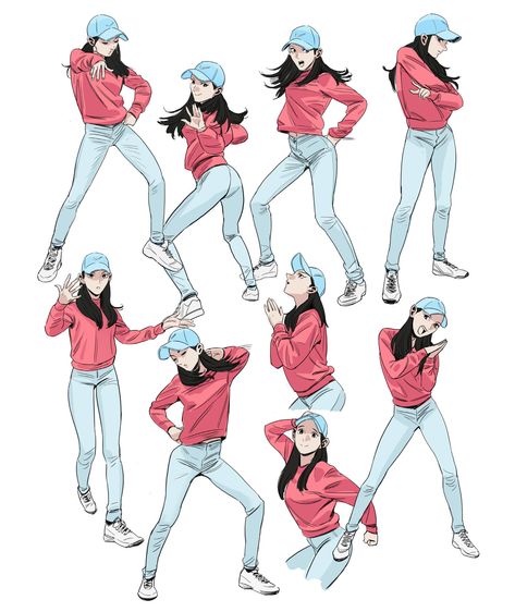 Dancing Poses Drawing, Dancing Poses, 3d Karakter, Dancing Drawings, 캐릭터 드로잉, Poses References, Character Poses, Dynamic Poses, Art Poses