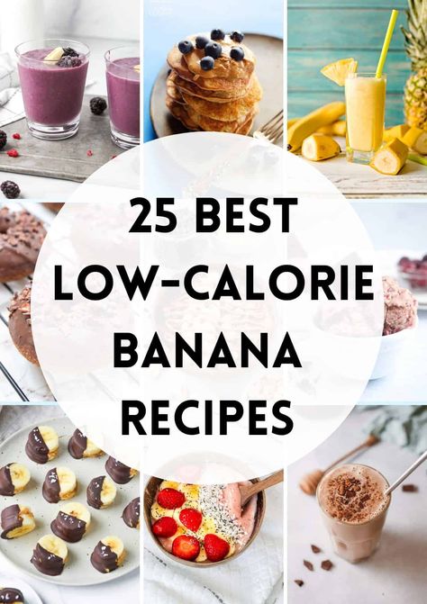 Banana Recipes For Breakfast, Low Calorie Banana Muffins, Recipes For Breakfast Healthy, Low Calorie Banana, Low Calorie Banana Bread, Banana Bread Muffins Healthy, Smoothies Banana, Healthy Low Calorie Breakfast, Low Calorie Brownies