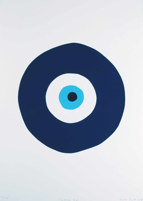 Bruce Mclean, Evil Eye Art, Turkish Eye, Silkscreen Print, Turkish Culture, Shirt Prints, Magic Powers, Bank Holiday Weekend, Holiday Weekend