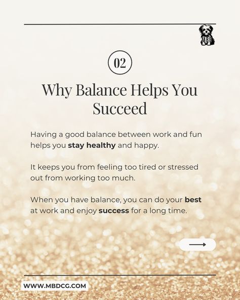 🌟 Why Work-Life Balance Matters 🌟 ✨ Finding Balance: Work-life balance means making time for both your job and personal life, so one doesn’t take over the other. It’s about setting boundaries and taking care of yourself. 💼💆‍♀️ 🔥 Avoid Burnout: Having balance helps you stay happy and healthy, so you can keep doing your best at work and avoid feeling worn out. 🧘‍♂️💪 🚀 Sustaining Success: Without balance, you risk burning out, which can slow down your career growth. Keeping balance helps y... Work Life Balance Schedule, Teacher Work Life Balance, Work Life Balance Image, How To Balance Work And Home Life, How To Balance Work And Life, Working Too Much, Doing Your Best, Avoid Burnout, Career Coaching