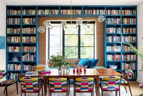 Electric Ideas, Dining Room Library, Best Blue Paint Colors, Dining Room Paint Colors, Stylish Dining Room, Dining Room Paint, Blue Paint Colors, Beautiful Dining Rooms, Room Paint Colors