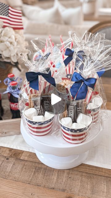 bren | home, holidays & lifestyle | Dallas tx on Instagram: "COMMENT “LINKS” and I will dm you everything I used!

s’mores to go are a super easy party favor idea and always a hit! 🍫 you could do these for any occasion! be sure to save and share for inspo! 👌

#partyideas #partyfavors #smores #fourthofjuly #july4th #summerparty #hostingaparty #summerbbq #diypartyideas #hostingtips #fourthofjulyweekend #amazonfinds #partyfavor #hostinginspo 

s’mores, party favor, party favors, party favor ideas, Fourth of July, July 4th, summer bbq, hosting ideas, summer party, Amazon finds, hosting inspo" Cookout Party, Easy Party Favor, Party Favor Ideas, Hosting Ideas, Let Freedom Ring, Favor Ideas, Summer Bbq, Birthday Party Favors, Diy Party