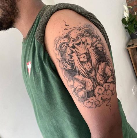 10 Incredible Naruto Tattoo Ideas That Will Leave You Inspired Jiraya Tattoo Ideas, Jiraiya Tattoo, Third Hokage, Naruto Tattoo Ideas, Naruto And Jiraiya, Naruto Tattoos, Tattoo Ideas Simple, Frog Tattoos, Naruto Tattoo