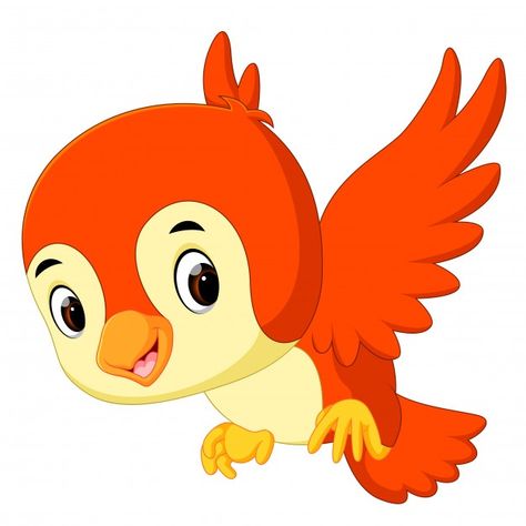 Cute Bird Cartoon, Bird Singing, Bird Cartoon, Cartoon Download, Cartoon Clip, Bird Clipart, Cartoon Birds, Orange Bird, Young Animal