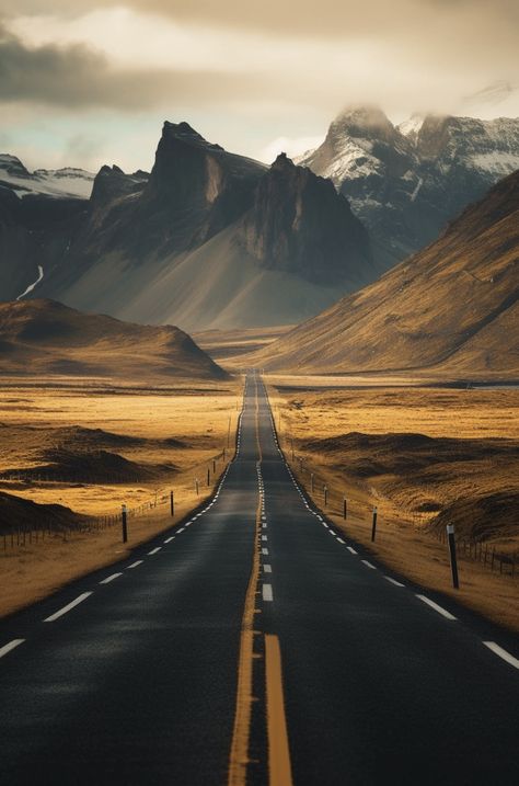 Empty road, mountains, visual art, Johannes Voss, Unsplash contest winner, breathtaking beauty, captivating, serenity, wanderlust, vastness of nature, open road, tranquility, inspiration, adventure, photograph, artistry, imagination, exploration, solitude, horizon, scenic, landscape, masterpiece, captivating composition, artistic vision, soul-stirring, sense of wonder. Open Road Photography, Open Road Tattoo, Background Inspiration, Work Photos, Empty Road, Inktober 2024, Mountain Pictures, Road Photography, Beautiful Scenes