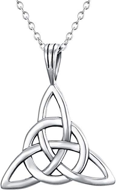 Amazon.com: FANZE Women's 925 Sterling Silver Irish Celtic Knot Triquetra Trinity Knot Timeless Geometric Pendant Necklace: Jewelry Celtic Knot Cross, Geometric Pendant Necklace, Trinity Knot, Irish Celtic, Geometric Pendant, Celtic Knot, Necklace Jewelry, Knot, Fashion Branding