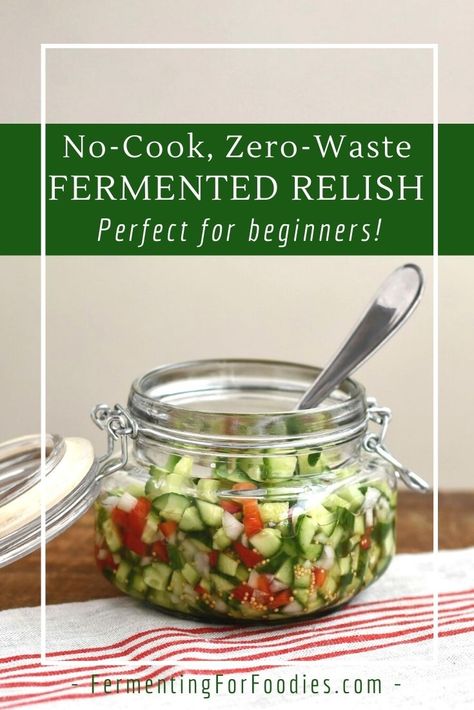 Fermenting Cucumbers, Hamburger Relish, Fermenting Recipes, Cucumber Relish, Fermented Recipes, Fermented Vegetables Recipes, Fall Prep, Fermented Veggies, Fermented Pickles