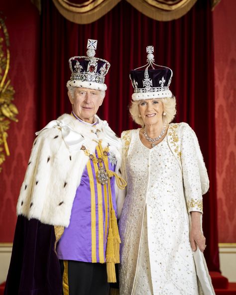 King Charles and Queen Camilla wear crowns and regalia in new official Coronation portraits | Tatler St Edward's Crown, Princ Harry, Queen's Coronation, King Charles Lll, King Charles Coronation, Charles Coronation, Timothy Laurence, Coronation Of King Charles, Diana Krall