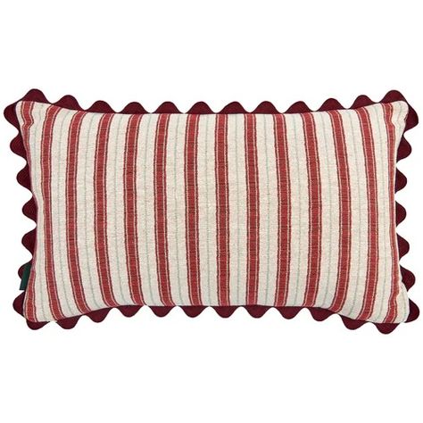 Penny Morrison - Cushions Red Room Decor, Penny Morrison, Cottage Library, Striped Decor, Cushion Ideas, Rectangular Cushion, Woven Pillow, Living Room Corner, Screen Printed Fabric