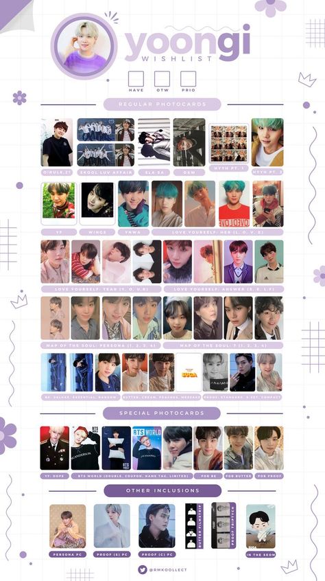 MIN YOONGI (SUGA) regular photocards – free to use! do not remove the credits. 💜 Wishlist Template, Jin Photo, Skool Luv Affair, Photo Card Template, Id Photo, Pop Photos, Film Strip, Min Yoongi Bts, Jin Bts