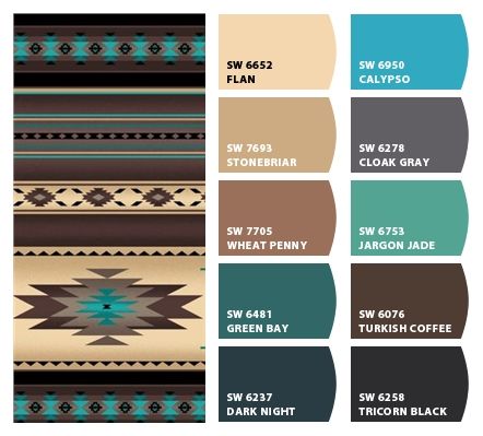 Western Decor Paint Colors, Western Paint Schemes, Aztec Colors Palette, Western House Color Schemes, Western Paint Colors Rustic, Southwest Color Pallette, Mineral Color Palette, Native Color Palette, Rustic Western Color Palette