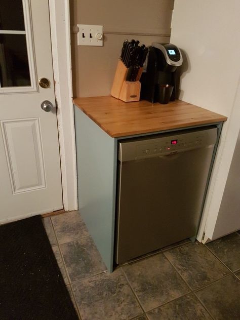 Diy Cabinet For Dishwasher, Portable Dishwasher Cabinet, Dishwasher Cabinet Diy, Diy Dishwasher Cabinet, Portable Dishwasher Ideas, Dishwasher Cabinet Ideas, Mini Fridge Cabinet, Dishwasher Cabinet, Magnolia Kitchen