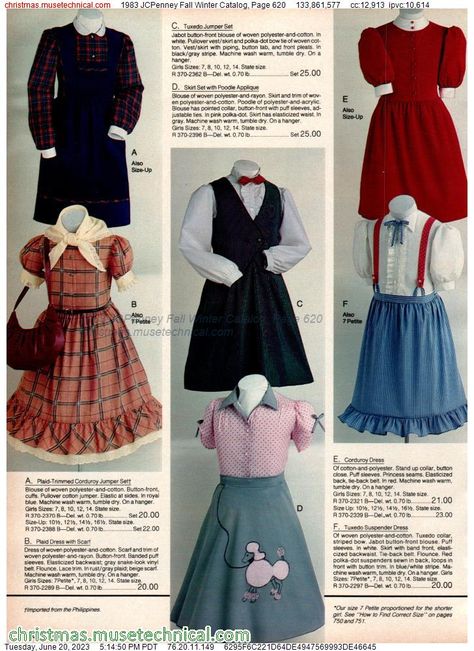 1983 JCPenney Fall Winter Catalog, Page 620 - Catalogs & Wishbooks 1983 Outfits, 80s Girl Fashion, 19s Fashion, 1980 Clothes, Satanic Panic, 1980s Outfits, 80s Clothes, Funky Clothing, 80s Outfits