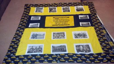 Making A Steelers Quilt Steelers Quilt, Garden Projects Diy, Elephant Birth, Cricut Cheat Sheets, Tin Can Flowers, Sports Quilts, Ribbon Flowers Diy, Whimsical Garden Art, Tin Flowers