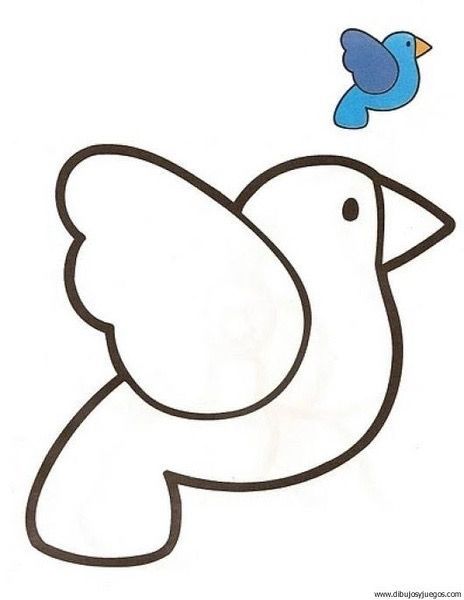 Bird Template, Free Kids Coloring Pages, Applique Templates, Easy Drawings For Kids, Animal Crafts For Kids, Basic Drawing, Easy Coloring Pages, Felt Patterns, Paper Art Craft