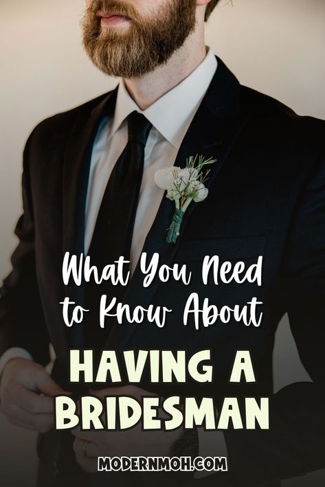 Have you ever heard of male bridesmaids? Find out what you need to know about having a bridesman in your wedding party. We cover attire, roles, and how to make your bridesman feel special. Celebrate your wedding day with your best friends by your side, regardless of gender, with these practical tips. Tap the pin to know more! | Being a Bridesmaid Male Maid Of Honor, Bridesman Male Bridesmaid, Bridesmaid Duties Checklist, Ask Bridesmaids To Be In Wedding, Maid Of Honor Responsibilities, Male Bridesmaid, Honorary Bridesmaid, Being A Bridesmaid, Bridesmaid Tips