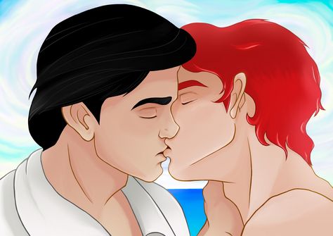 Eric and Ariel genderbend by SammyWS.deviantart.com on @DeviantArt Gender Bent Disney Couples, Ariel Genderbend, Eric And Ariel, Disney Gender Swap, Gender Bent Disney, Disney Gender Bender, Manga Studio, Dreamworks Movies, Cartoon As Anime