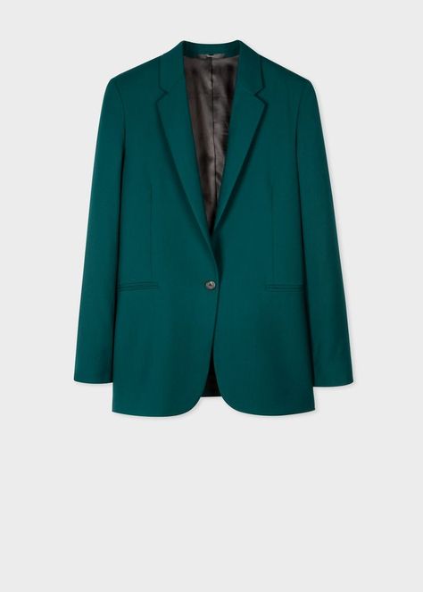 Travel Blazer, Teal Blazer, Fitted Blazer Jacket, One Button Blazer, Safari Jacket, Slim Fit Blazers, Wool Trousers, Fitted Blazer, Womens Blazers