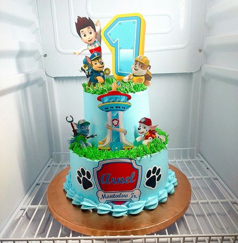 Paw patrol cake ideas Paw Patrol Dino Rescue Cake, Paw Patrol Two Tier Cake, Paw Patrol Dog Bone Cake, Paw Patrol Cake Lookout Tower, Paw Patrol Sprinkle Cake, Paw Patrol Cake, Paw Patrol, Diaper Cake, Birthday Cake