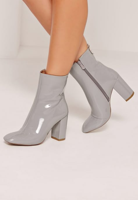 Dr Shoes, Shoes Heels Classy, Patent Heels, Fancy Shoes, Women Shoes Online, Everyday Shoes, Aesthetic Shoes, Fashion Heels, Grey Shoes