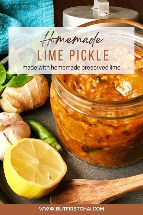 Experience the tangy and spicy delight of homemade Indian lime pickle, made with preserved limes and aromatic spices. This classic condiment adds a burst of flavor to any meal, from rice and curries to sandwiches and snacks. Discover how easy it is to make your own batch and elevate your dishes with this authentic Indian favorite! Lime Pickle Recipe, Lime Pickles, Pickle Recipe, Lime Salt, Homemade Pickles, Fenugreek Seeds, Authentic Indian, Pickling Recipes, Curry Leaves