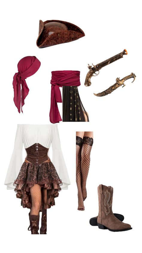 Pirate Outfit Female, Pirate Oc, Saloon Girl Costumes, Saloon Girls, Pirate Outfit, Pirate Woman, Pirate Costume, Halloween Costumes Women, Costume Ideas