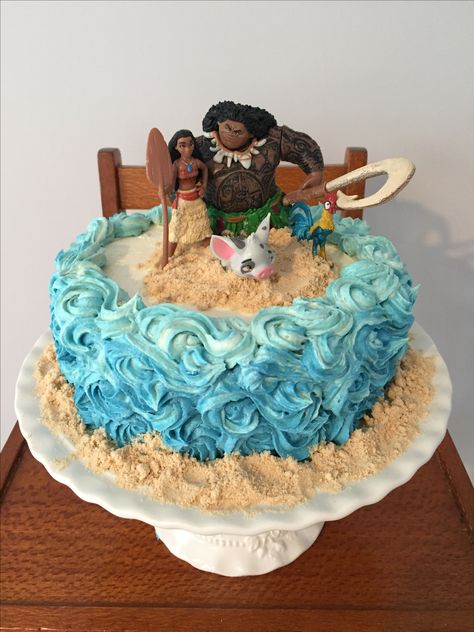 Moana Birthday Smash Cake, Moana Diy Cake, Homemade Moana Birthday Cake, Moana 2 Cake, Moana Cookie Cake, Easy Moana Cake, Moana Cupcake Cake, Diy Moana Cake, Moana Birthday Cake Simple