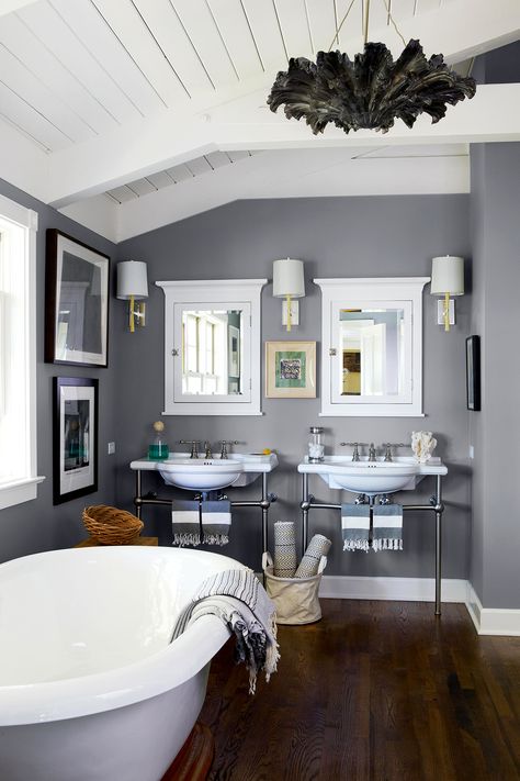 Relaxing Gray Color Scheme Grey Colour Scheme Bedroom, Bathroom Budget Diy, Grey Bedroom Colors, Grey Bedroom Paint, Perfect Grey Paint, Color Palette Living Room, Modern Bathroom Remodel, Bathroom Floor Plans, Grey Dining Room