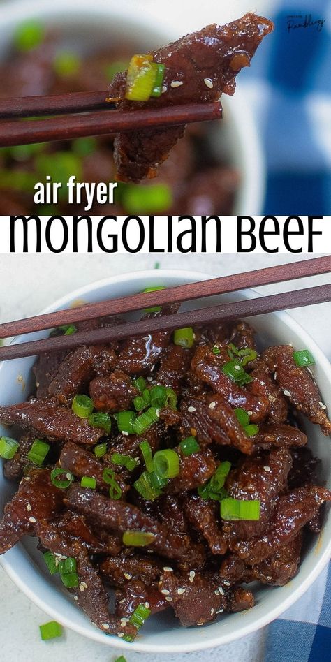 Air Fryer Beef, Air Fryer Recipes Beef, Mongolian Beef Recipe, Ginger Beef, Air Fryer Steak, Mongolian Beef Recipes, Crispy Beef, Asian Beef, Asian Restaurant