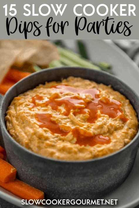 Warm Dips Crockpot, Slow Cooker Cheese Dip, Slow Cooker Dip Recipes, Warm Dip Recipes, Crockpot Party Food, Crockpot Snacks, Cheese Dip Crock Pot, Mini Crockpot Recipes, Dip Recipes Crockpot