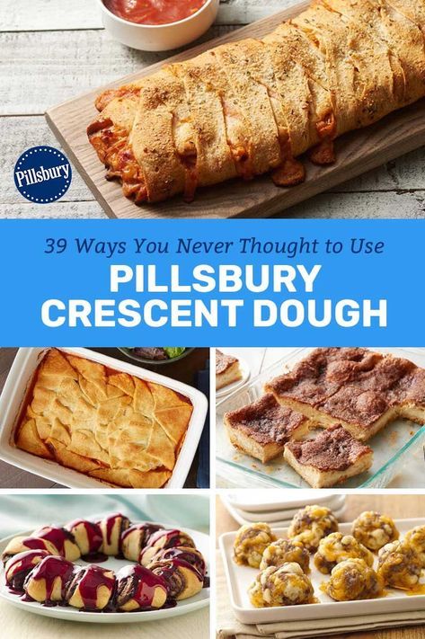 If you’ve got a can of crescents, your options are basically limitless. We’ve got easy recipes for everything from breakfast to dinner and even dessert. Isn’t it time you started thinking outside of the can? Crescent Sheet Recipes, Creasant Roll Recipes, Crescent Dough Sheet Recipes, Crescent Roll Dough Recipes, Crescent Dough Recipes, Pillsbury Biscuit Recipes, Crossiant Recipes, Easy Crescent Roll Recipes, Crescent Roll Recipes Dessert