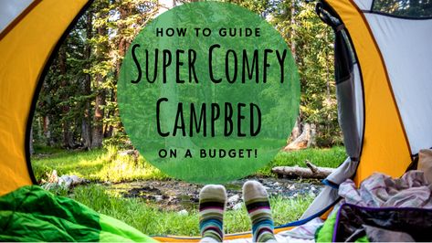 How to Make a Super Comfy Camp Bed! [DIY Guide] Tent Camping Beds Ideas, Bed Diy Ideas, Camping Lights Diy, Adult Camping Party, Baby Camping Gear, Camping Party Foods, Indoor Camping Party, Outdoor Camping Games, Winter Camping Outfits