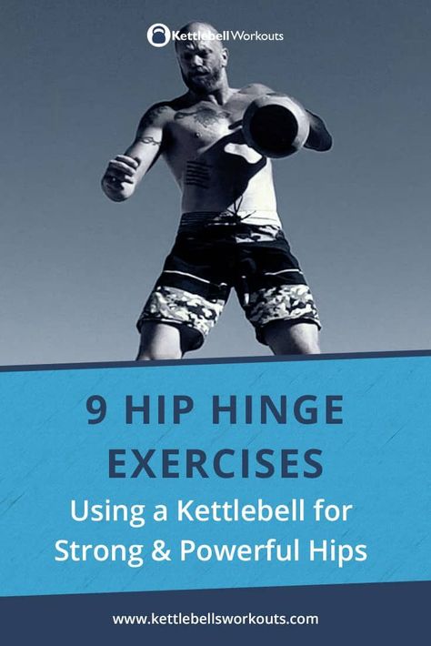 9 Hip Hinge Exercises with a Kettlebell. Learning how to perform hip hinge exercises correctly will radically improve your strength, performance and reduce your potential for exercise injuries. No matter whether you are just negotiating daily life or training for a sporting event the hip hinge is very important. Hip hinge exercises should be the cornerstone of all good exercise programs due to the huge amount of muscle activation and full body benefits they produce. #kettlebell #exercises Hinge Exercises, Strong Hips, Kettlebell Workouts For Women, Hip Hinge, Kettlebell Snatch, Kettlebell Workout Routines, Hiit Abs, Good Mornings Exercise, Kettlebell Deadlift