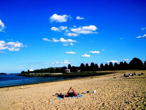 boston carson beach blue sky people on beach by photographynatalia, via Flickr Sky People, Beach Blue, On Beach, Blue Sky, Dolores Park, Boston, Travel, Blue