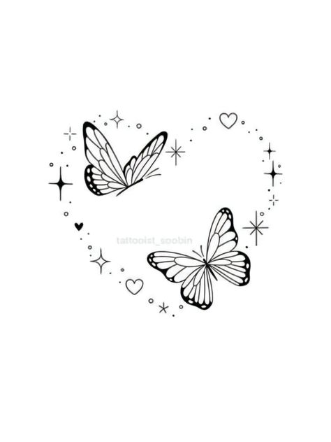 Unique Tattoos Butterfly, Cute Tattoos For Women Stencil, Butterfly Tattoo Stencil Design, Butterfly Tattoo For Lost Loved One, Butterfly And Heart Tattoo, Heart Butterfly Tattoo, Tattoo Papillon, Butterfly Tattoos Images, Butterfly Tattoo Stencil